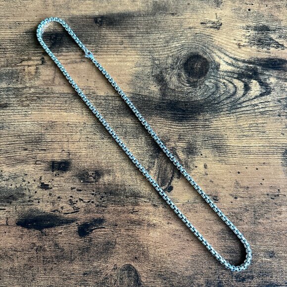 David Yurman Box Chain Necklace in Sterling Silver - 4.8mm - 26" - Picture 1 of 16